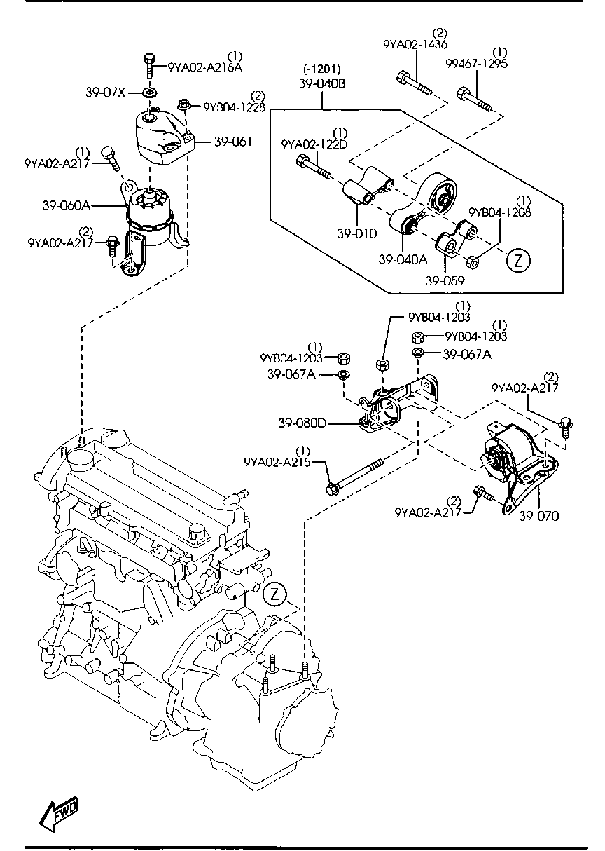 Soportes de transmisión del motor