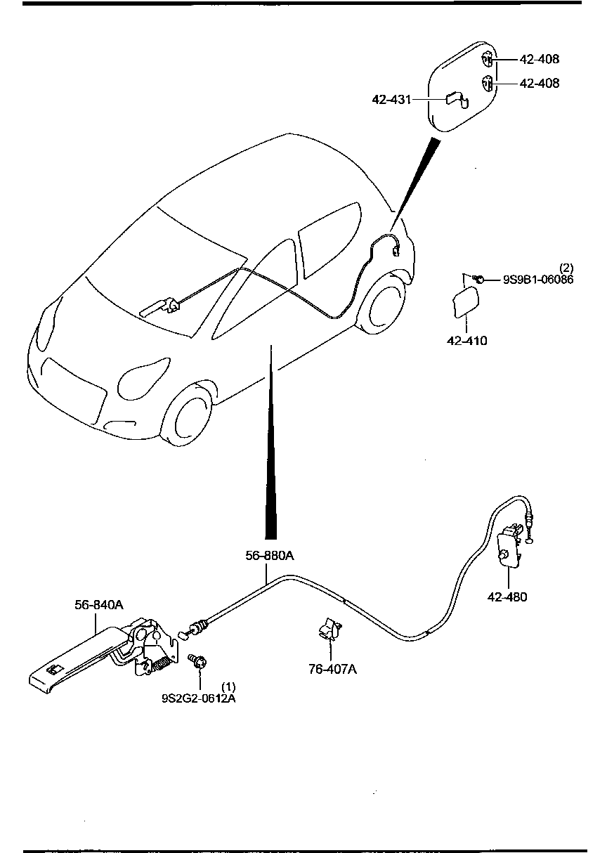 Abridor de tapa de combustible