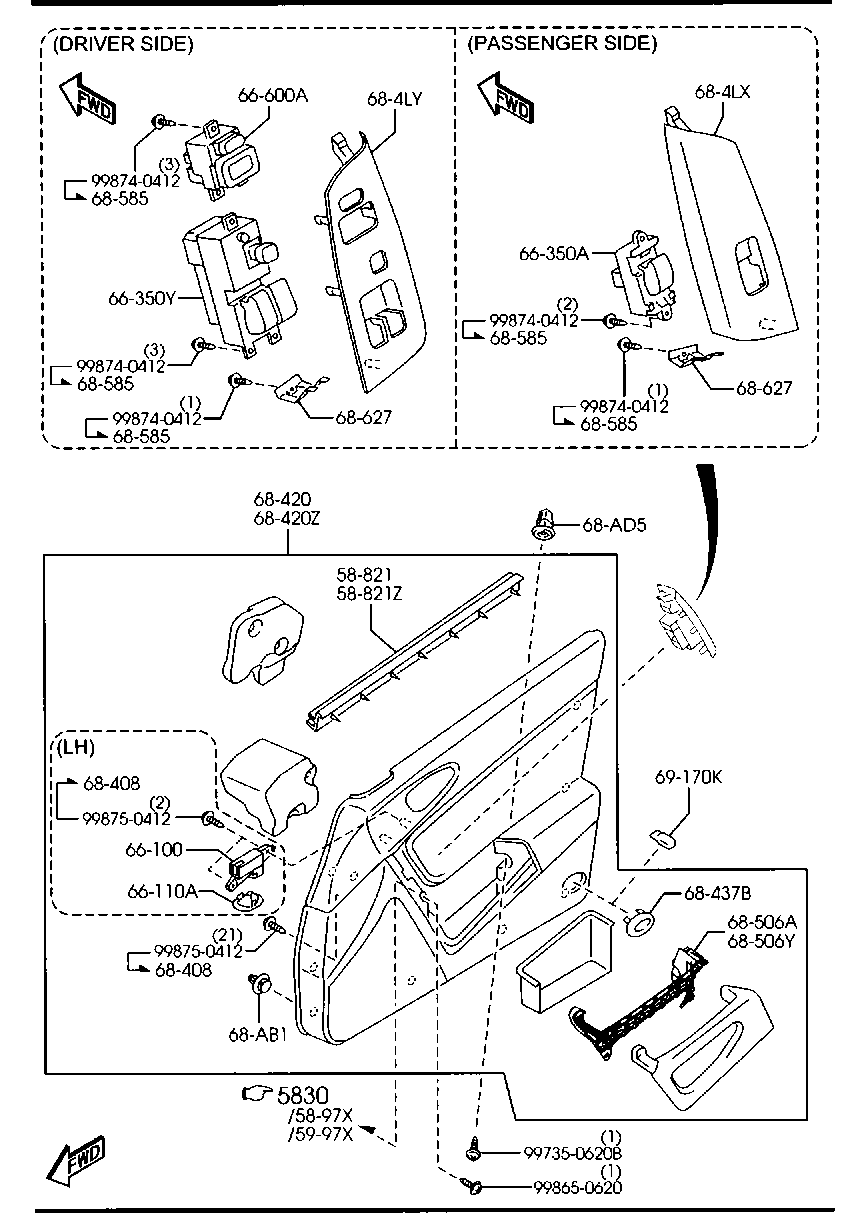 Front Door Trims & Related Parts