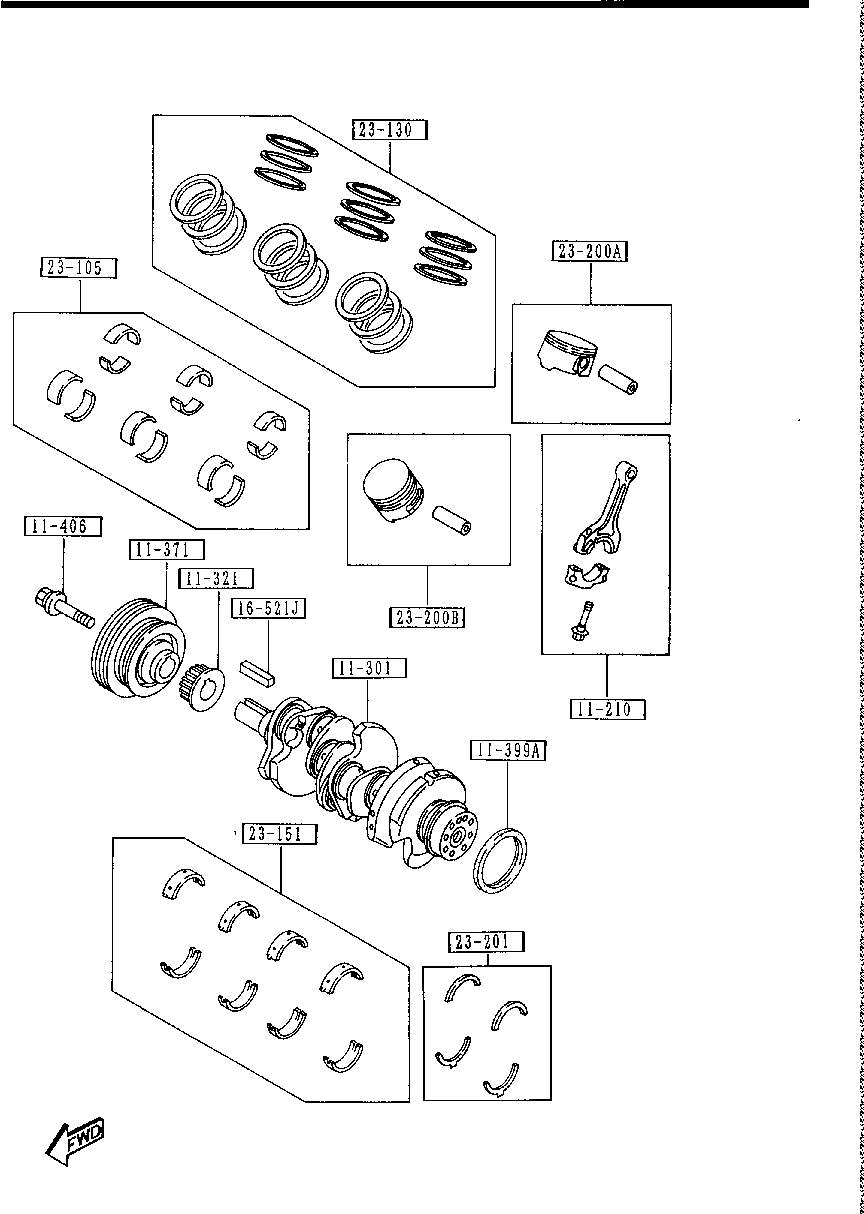 Piston, Crankshaft & Flywheel