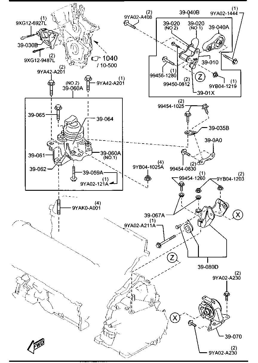 Engine & T/Mission Mountings