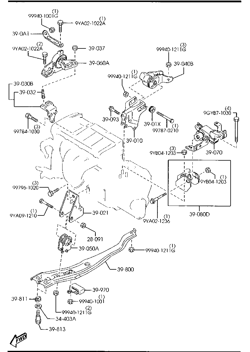 Soportes de transmisión del motor