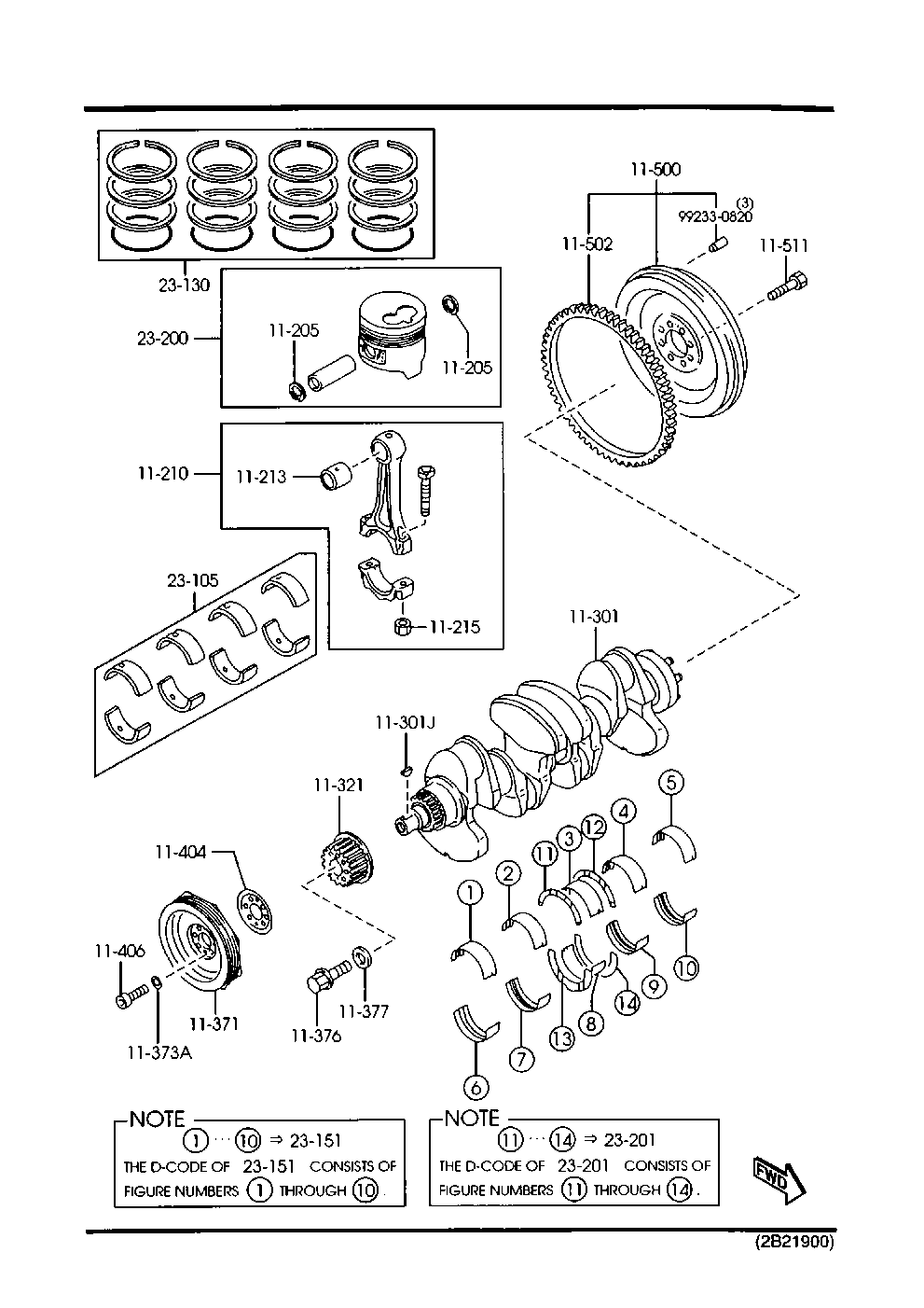 Piston, Crankshaft & Flywheel