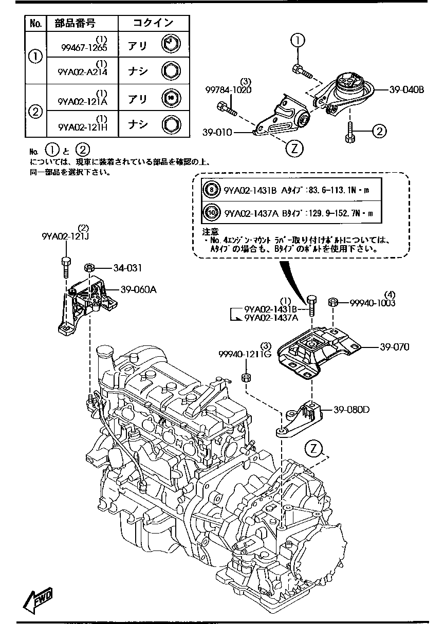 Soportes de transmisión del motor