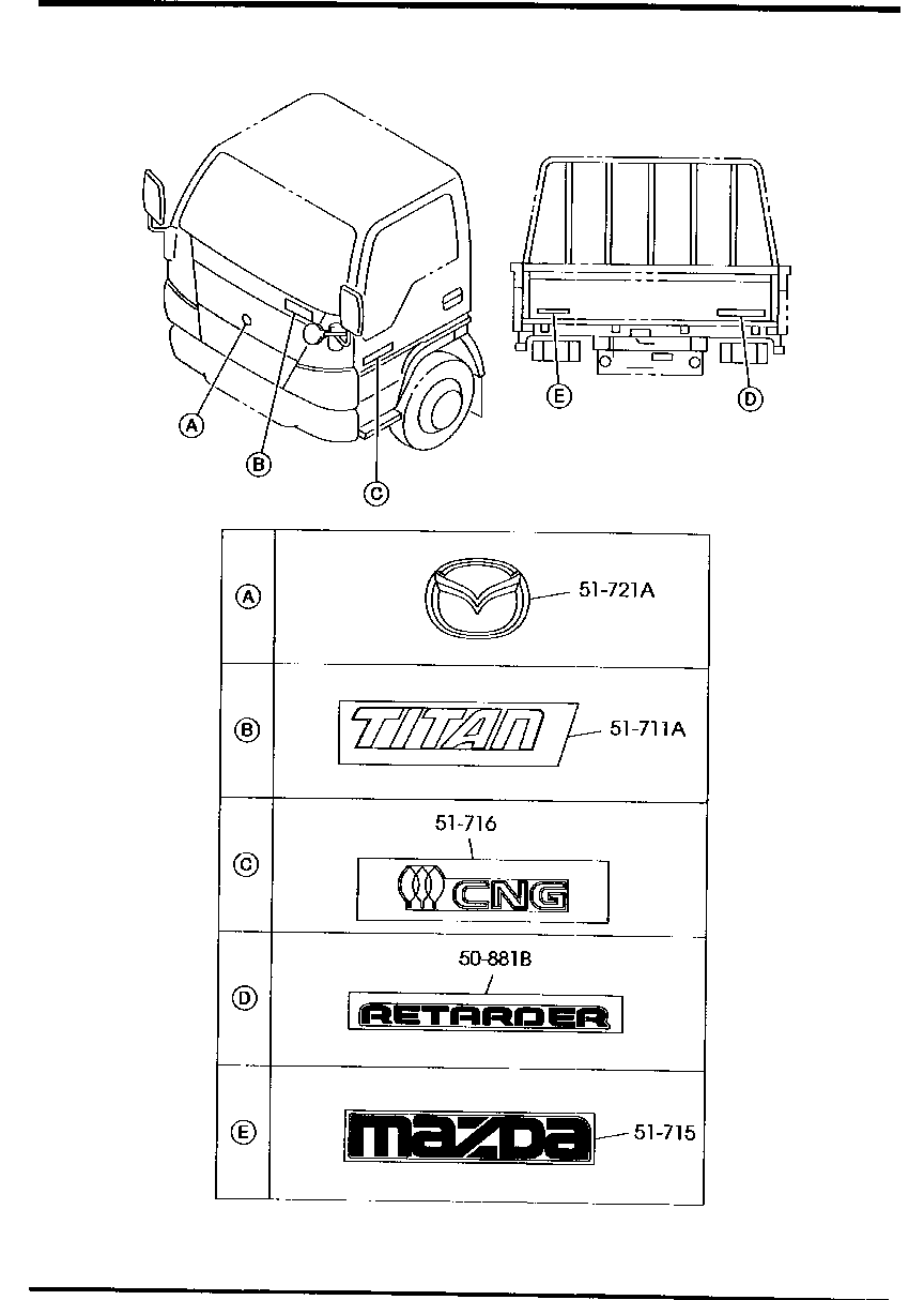 1K00-51-711 Ornament,Front Mazda | YoshiParts