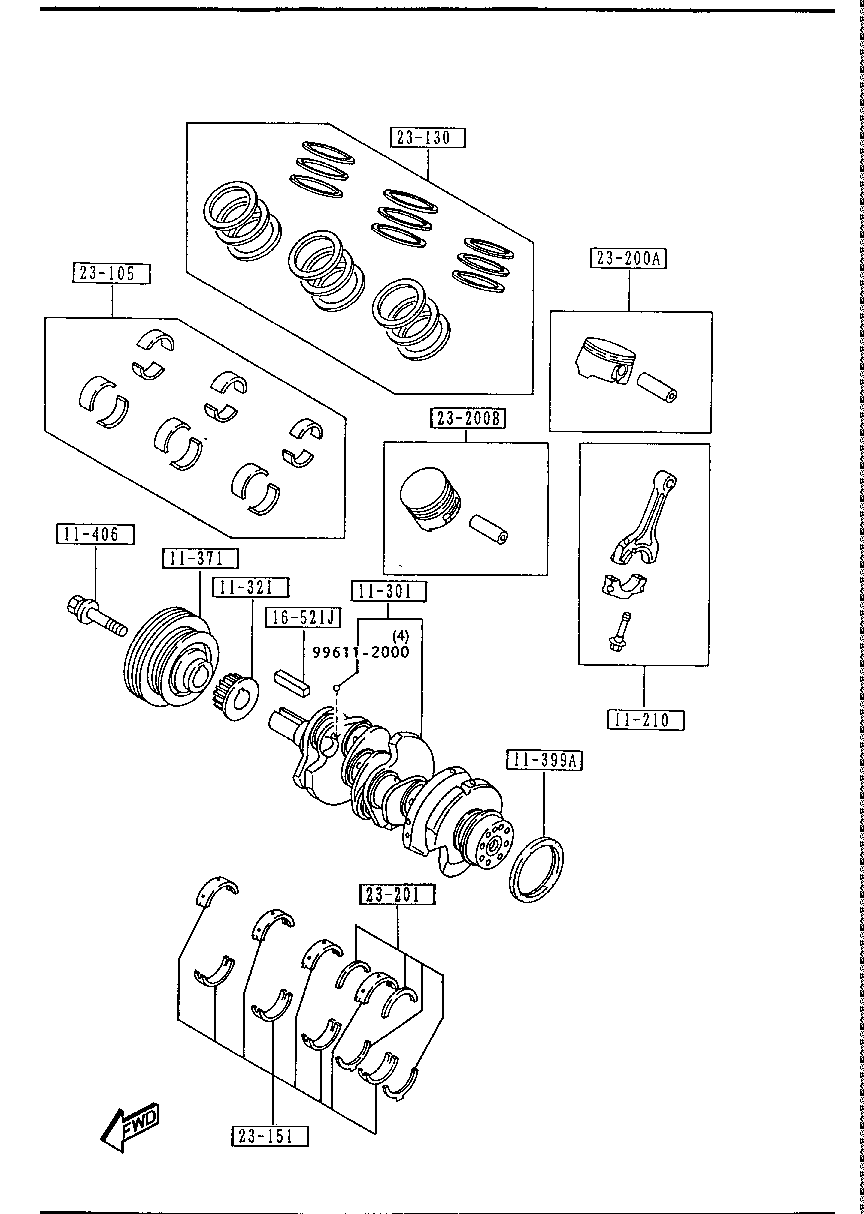 Piston, Crankshaft & Flywheel