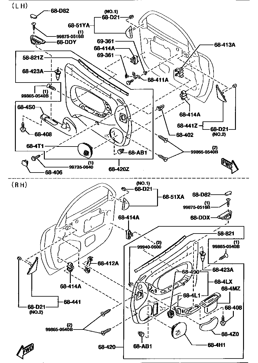 Front Door Trims & Related Parts