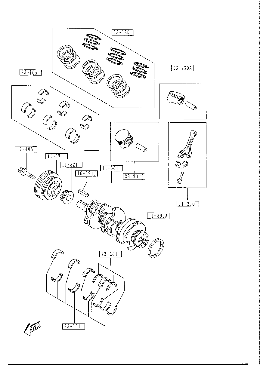 Piston, Crankshaft & Flywheel