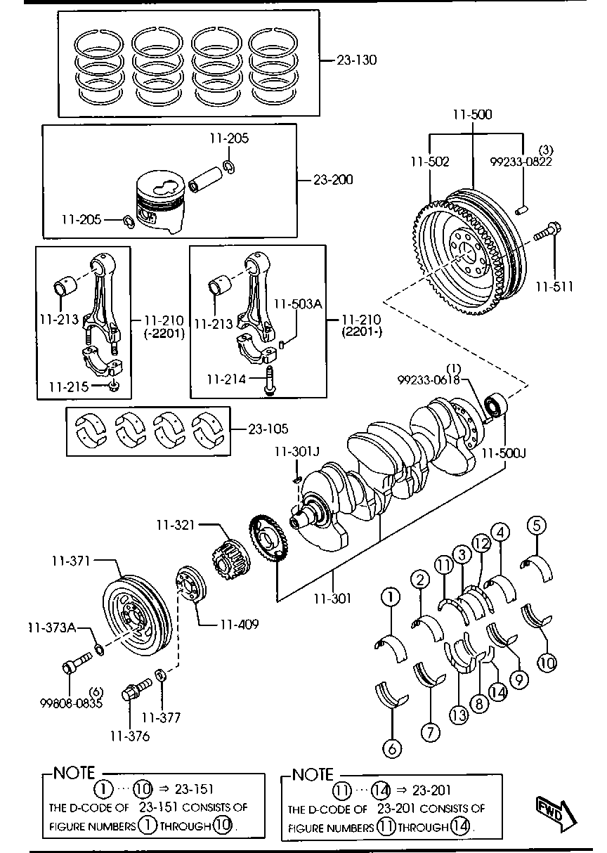 Piston, Crankshaft & Flywheel