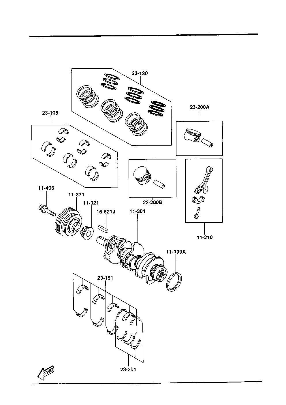 Piston, Crankshaft & Flywheel