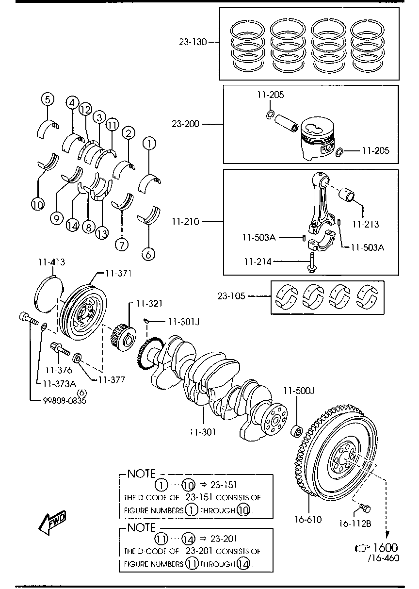 Piston, Crankshaft & Flywheel