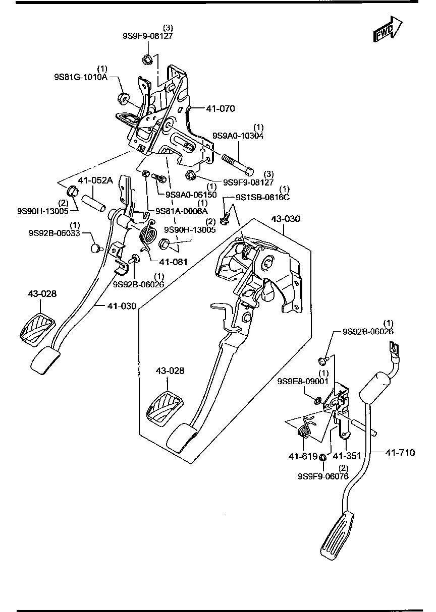 Clutch Brake Pedals