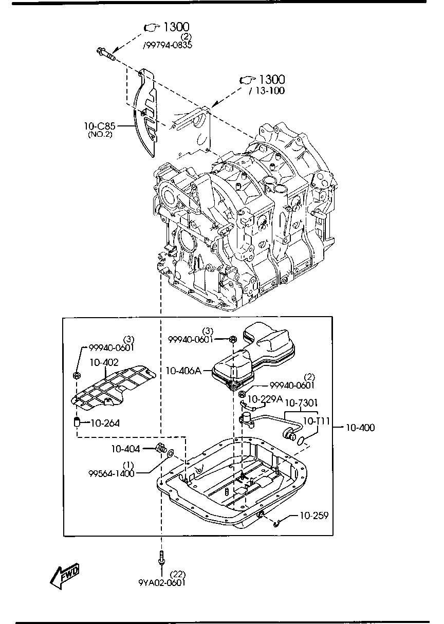 Oil Pan, Front & Rear Housing