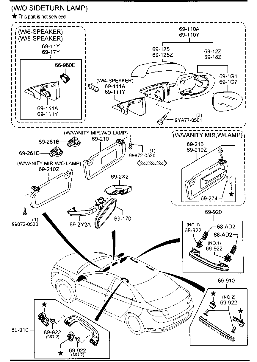 Visors Assist Handles Mirrors