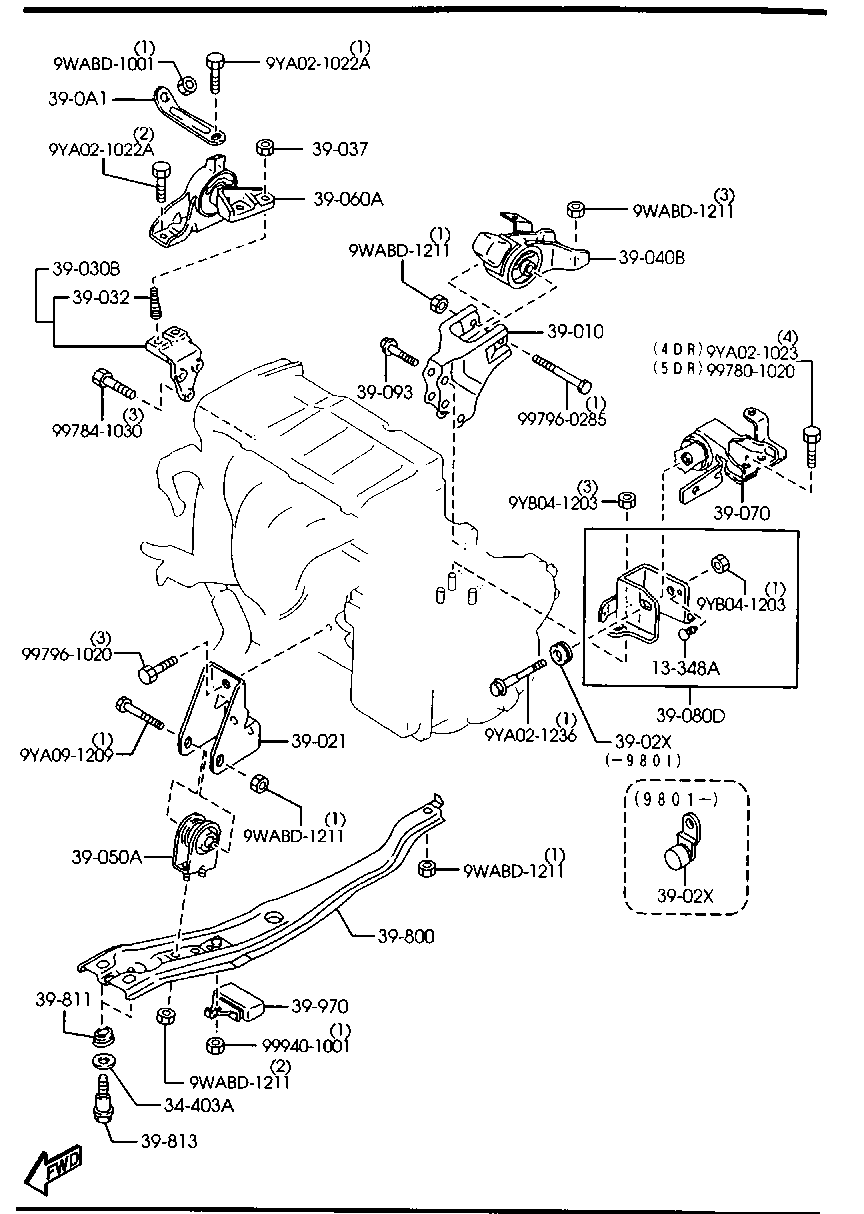Soportes de transmisión del motor