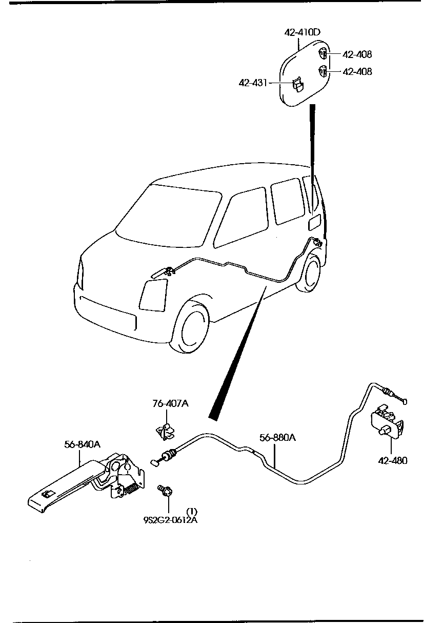 Abridor de tapa de combustible