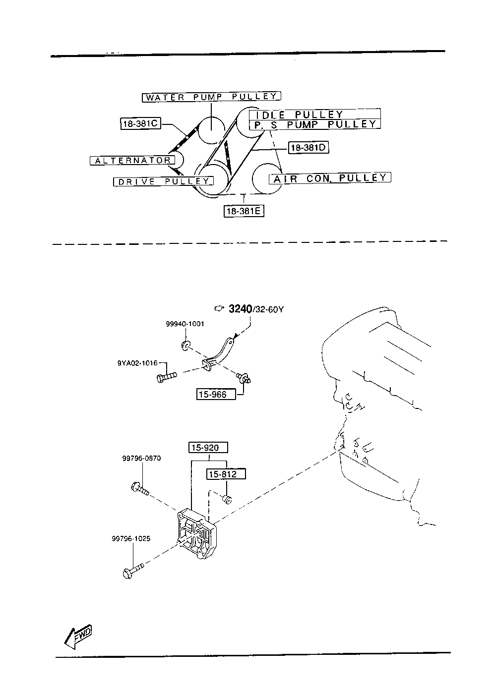 Bracket Pulley Belt