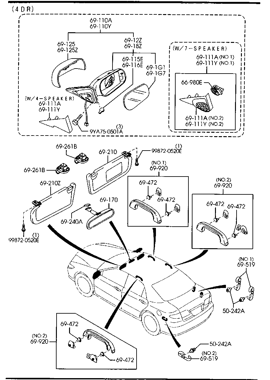 Visors Assist Handles Mirrors