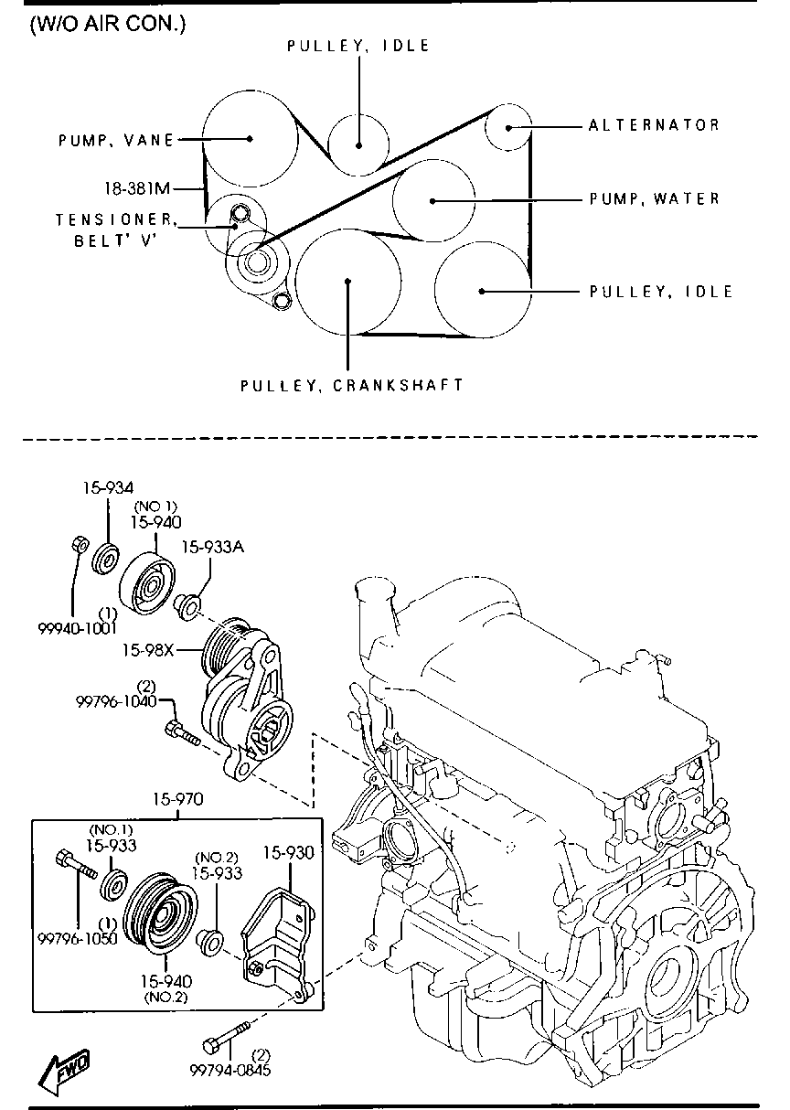 Bracket Pulley Belt