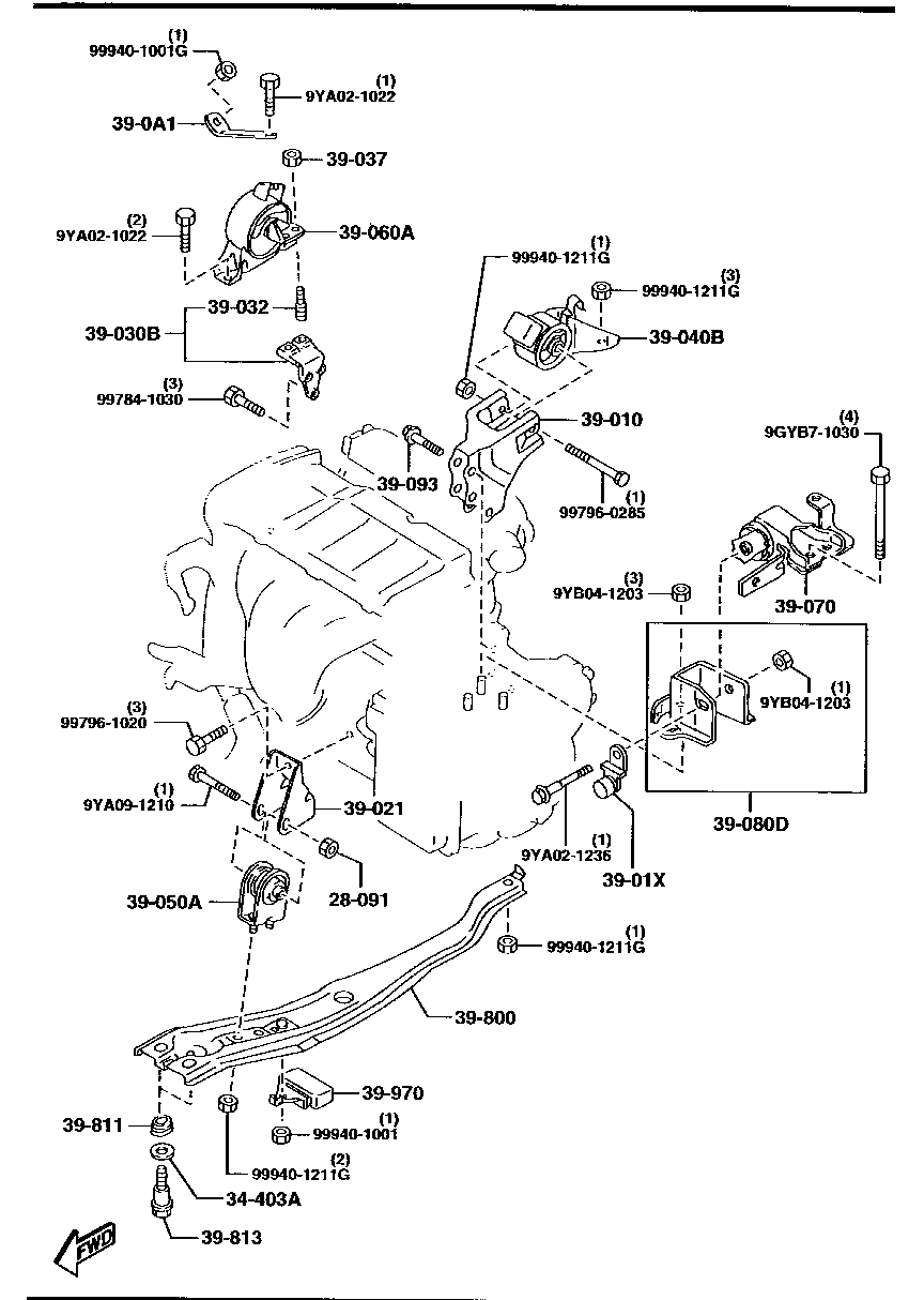 Soportes de transmisión del motor