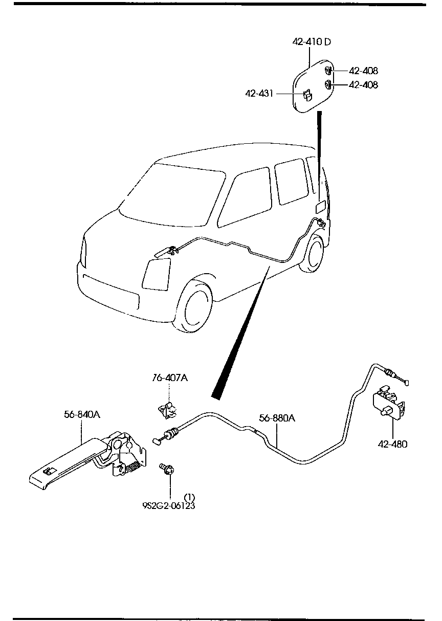 Abridor de tapa de combustible