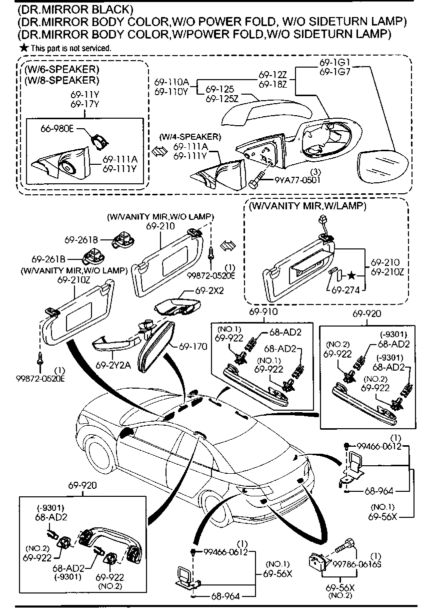 Visors Assist Handles Mirrors