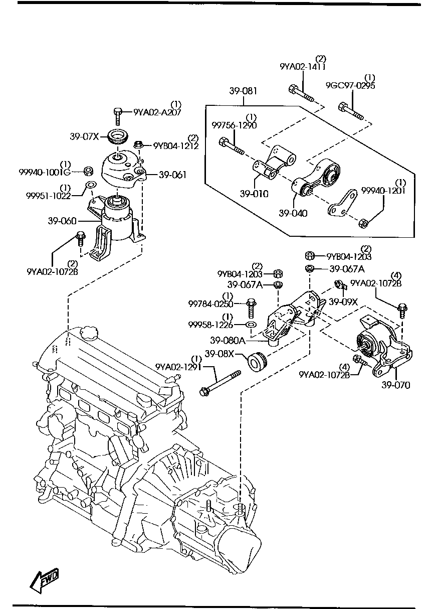 Engine & T/Mission Mountings