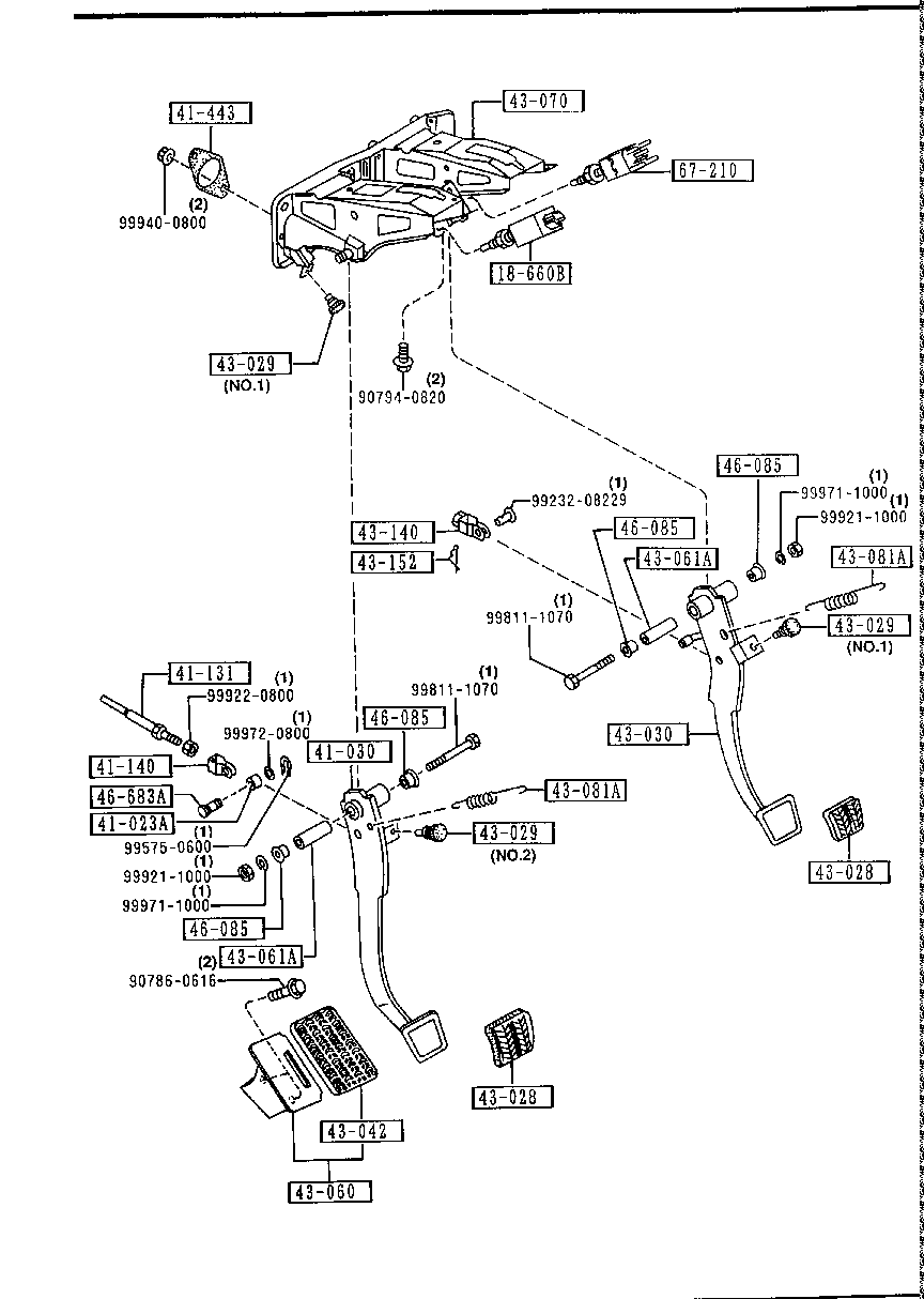 Clutch Brake Pedals
