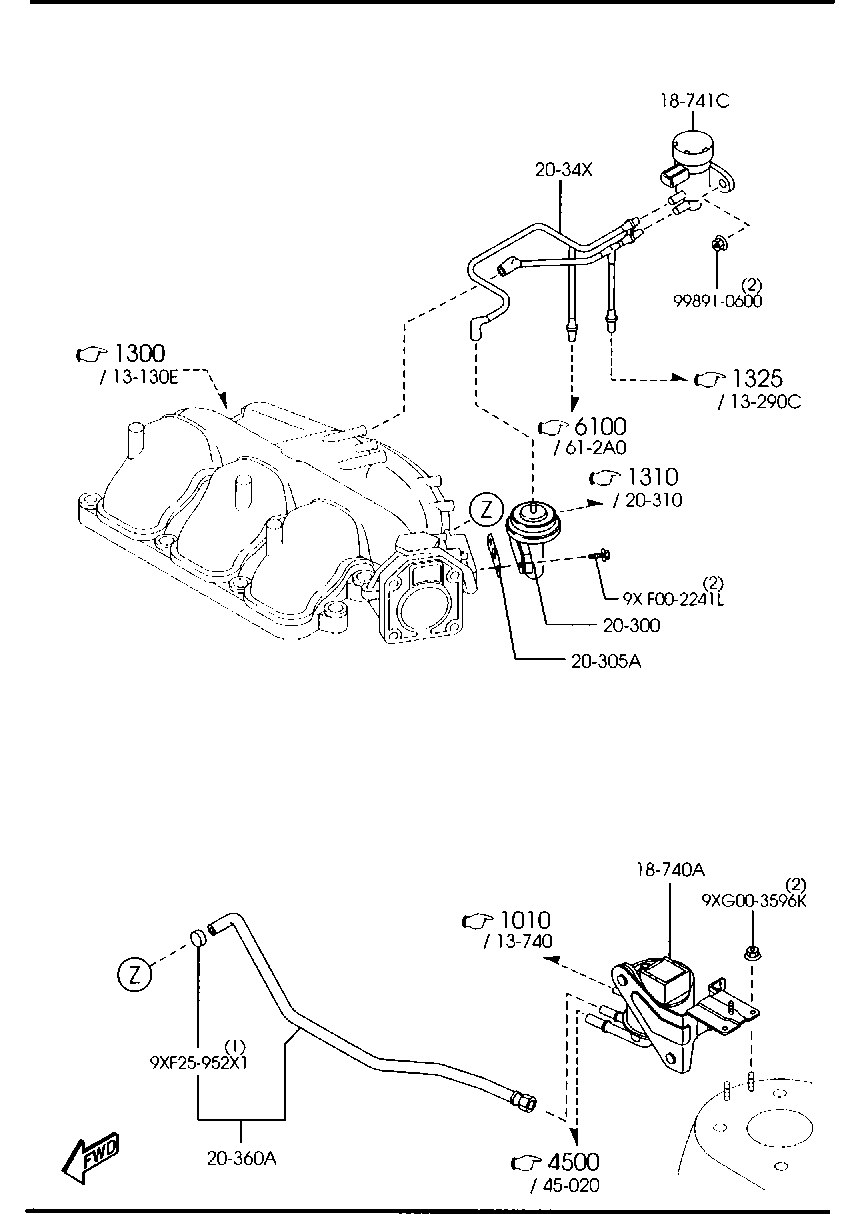 AJ0320300A Valve,E.g.r. Mazda YoshiParts