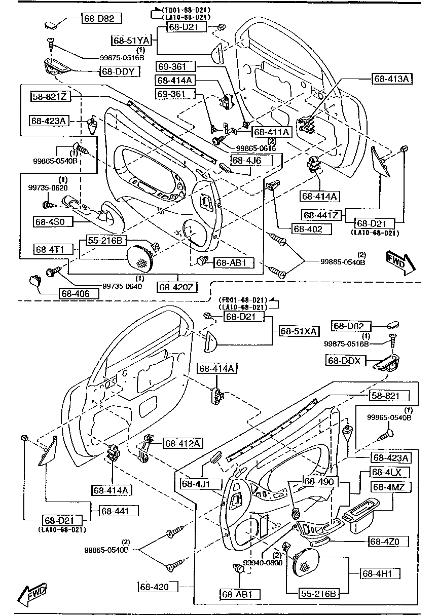 Front Door Trims & Related Parts