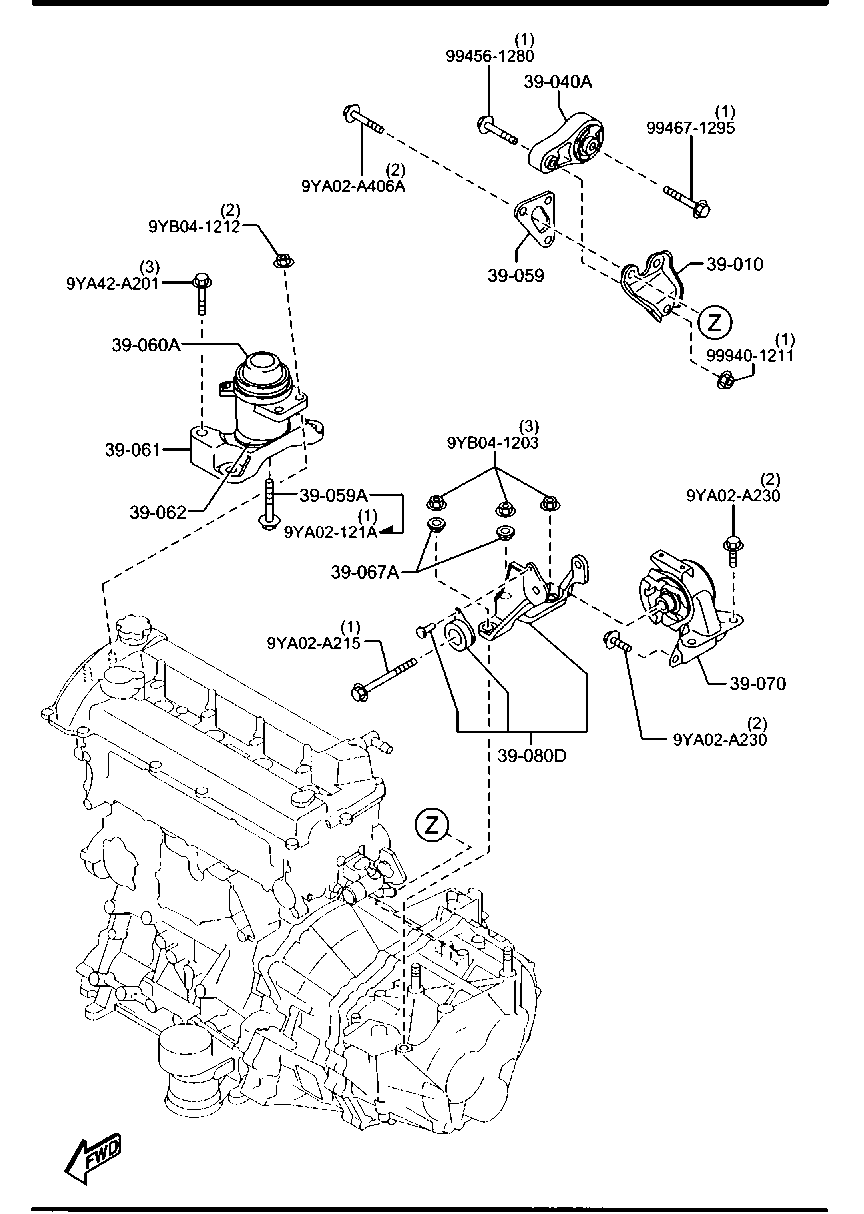 Engine & T/Mission Mountings