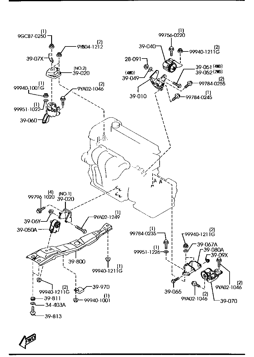 Engine & T/Mission Mountings