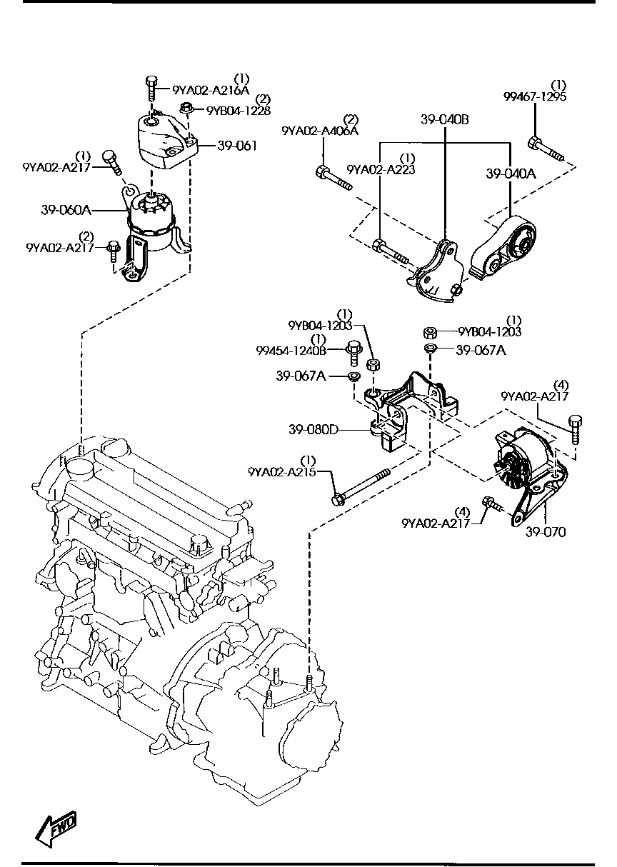 Soportes de transmisión del motor