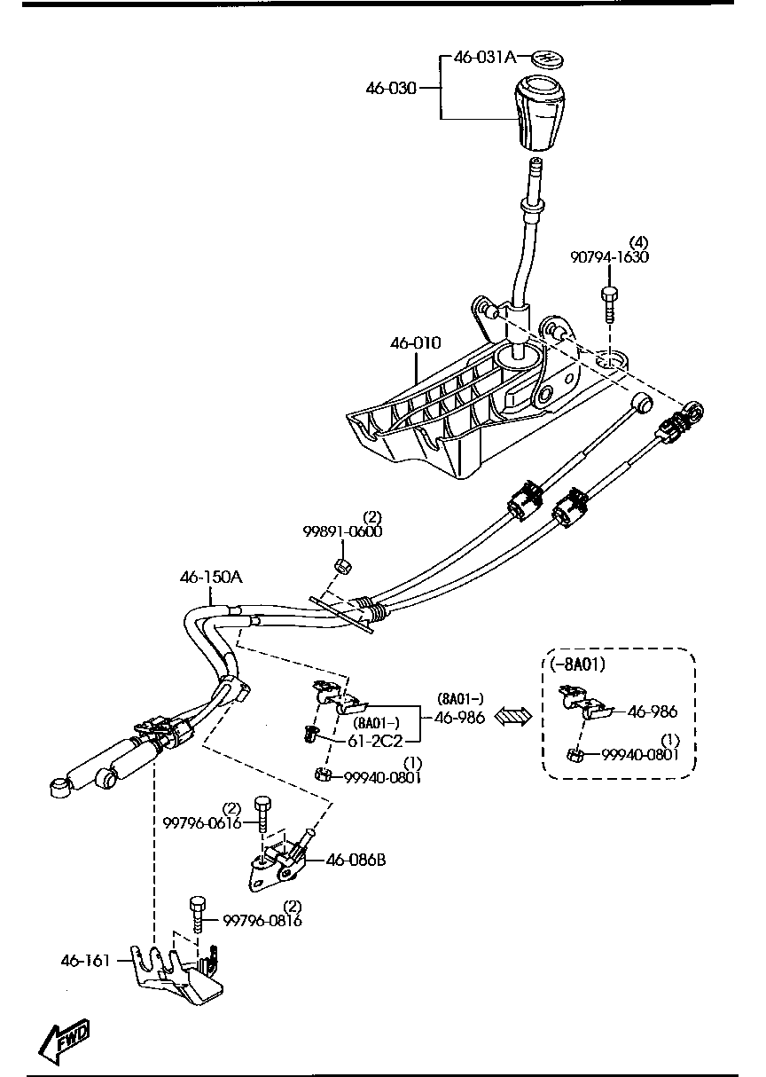 B37F-46-500C Cable,Control Mazda | YoshiParts