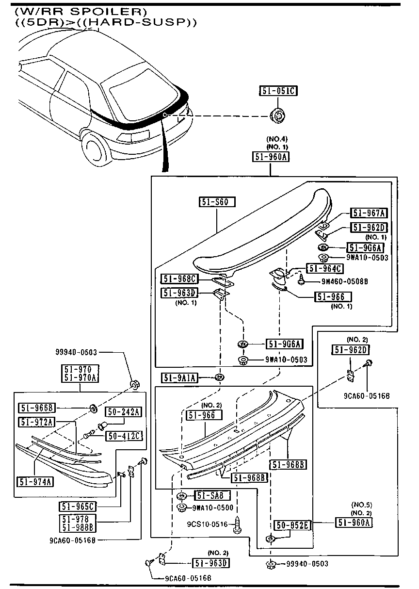 Spoilers y piezas relacionadas