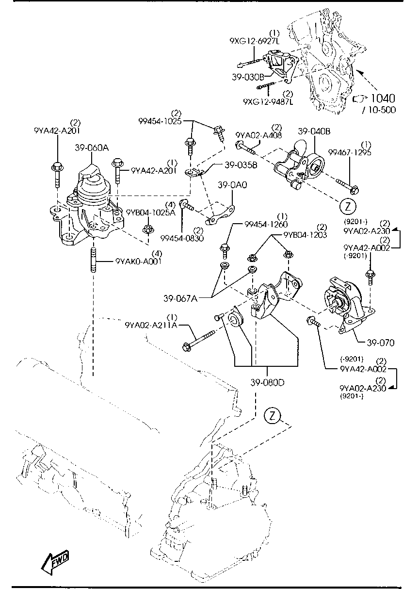 Engine & T/Mission Mountings