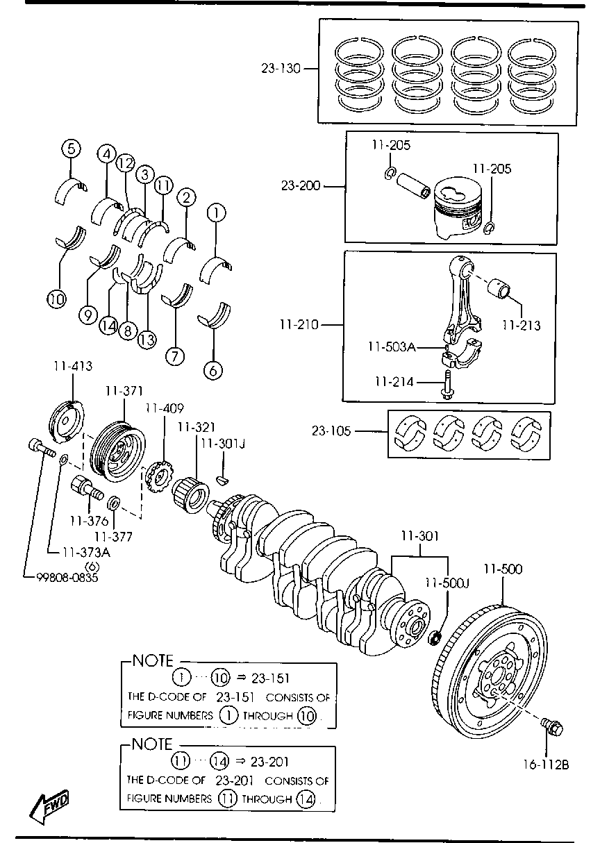 Piston, Crankshaft & Flywheel