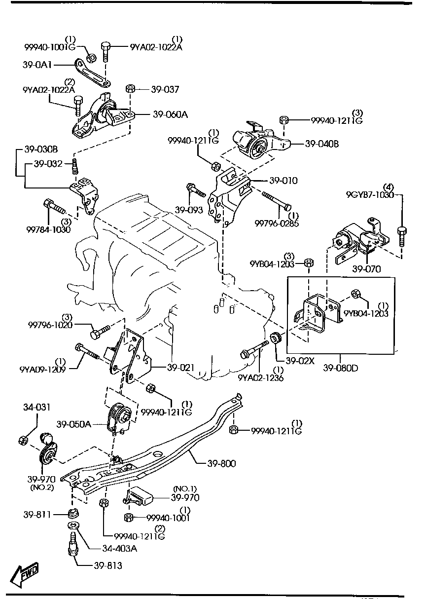 Soportes de transmisión del motor