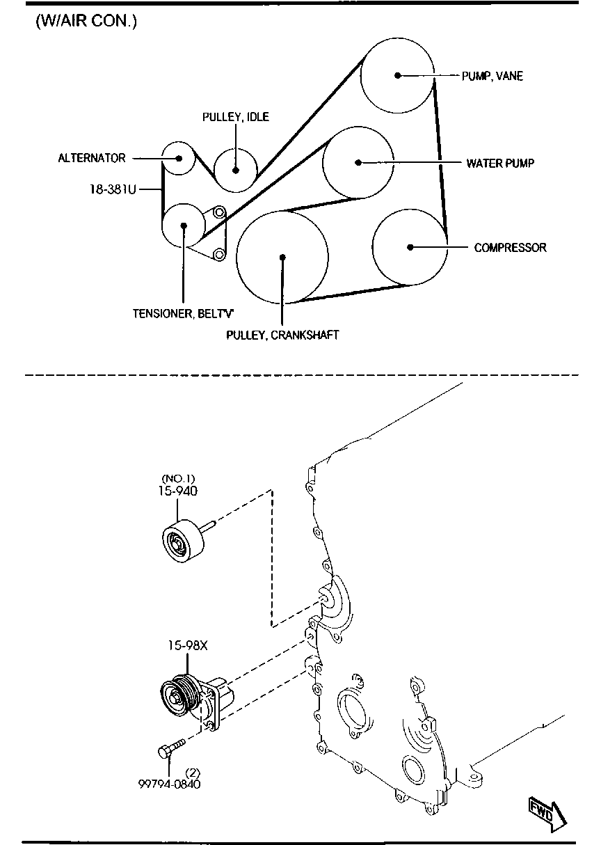 Correa de polea de soporte