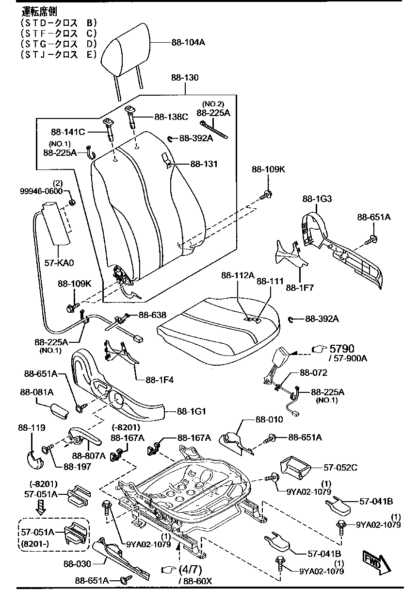 Asientos delanteros