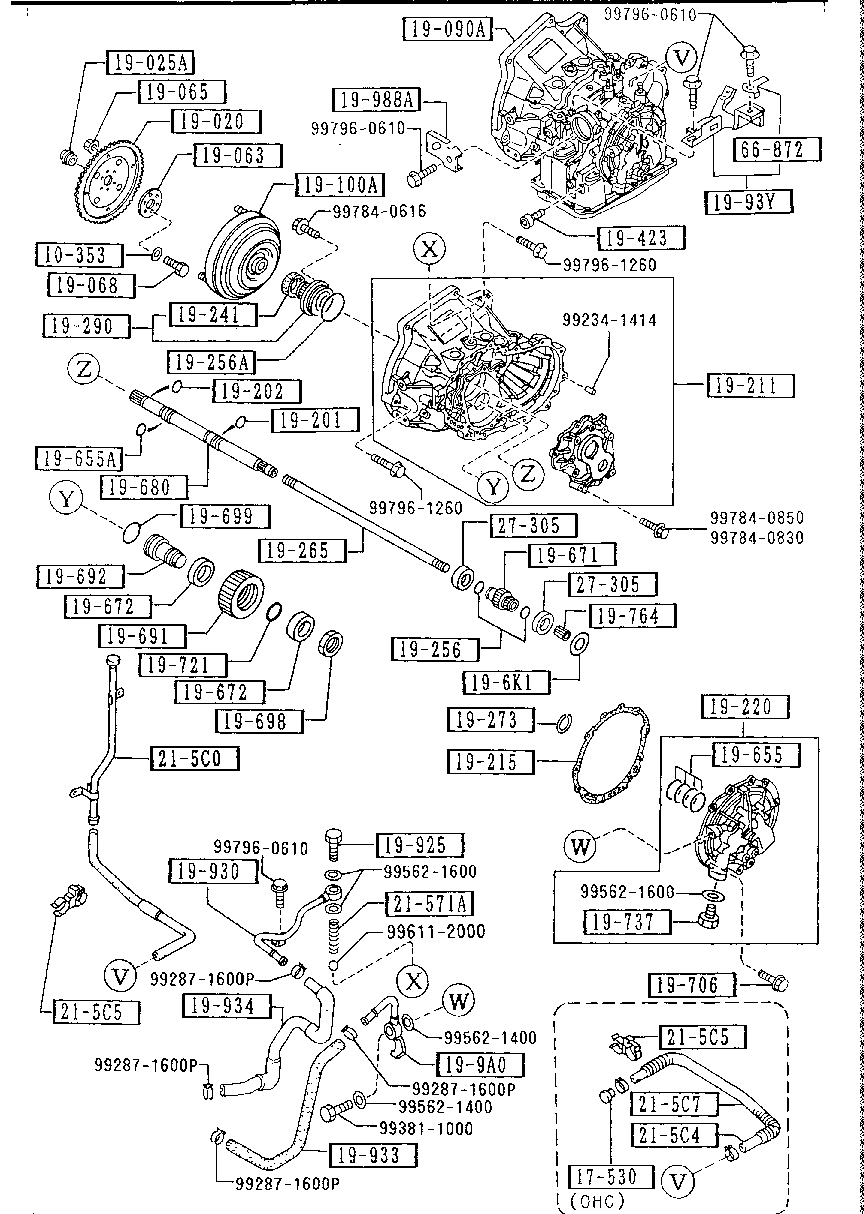 Transmission Torque Converter, Oil Pump & Pipings