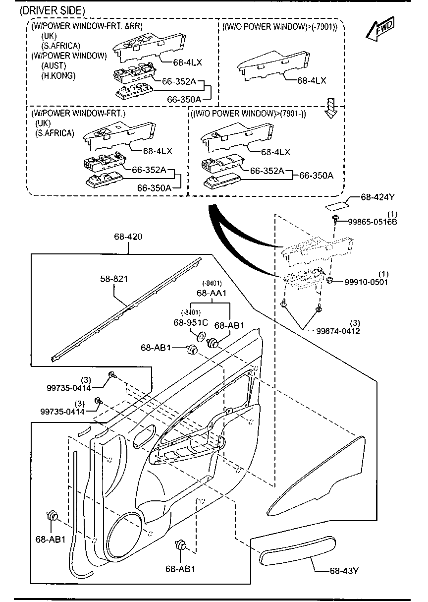 Front Door Trims & Related Parts