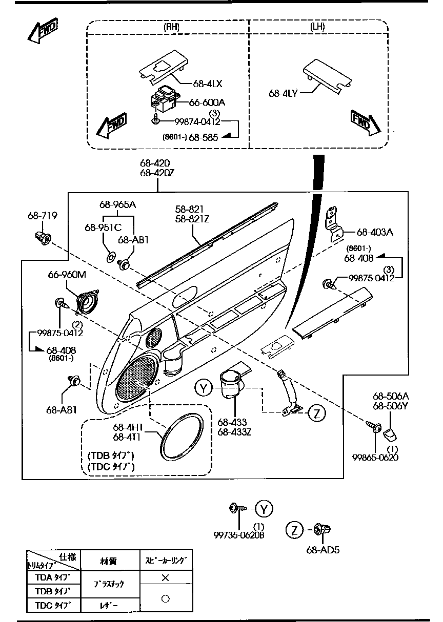 Front Door Trims & Related Parts