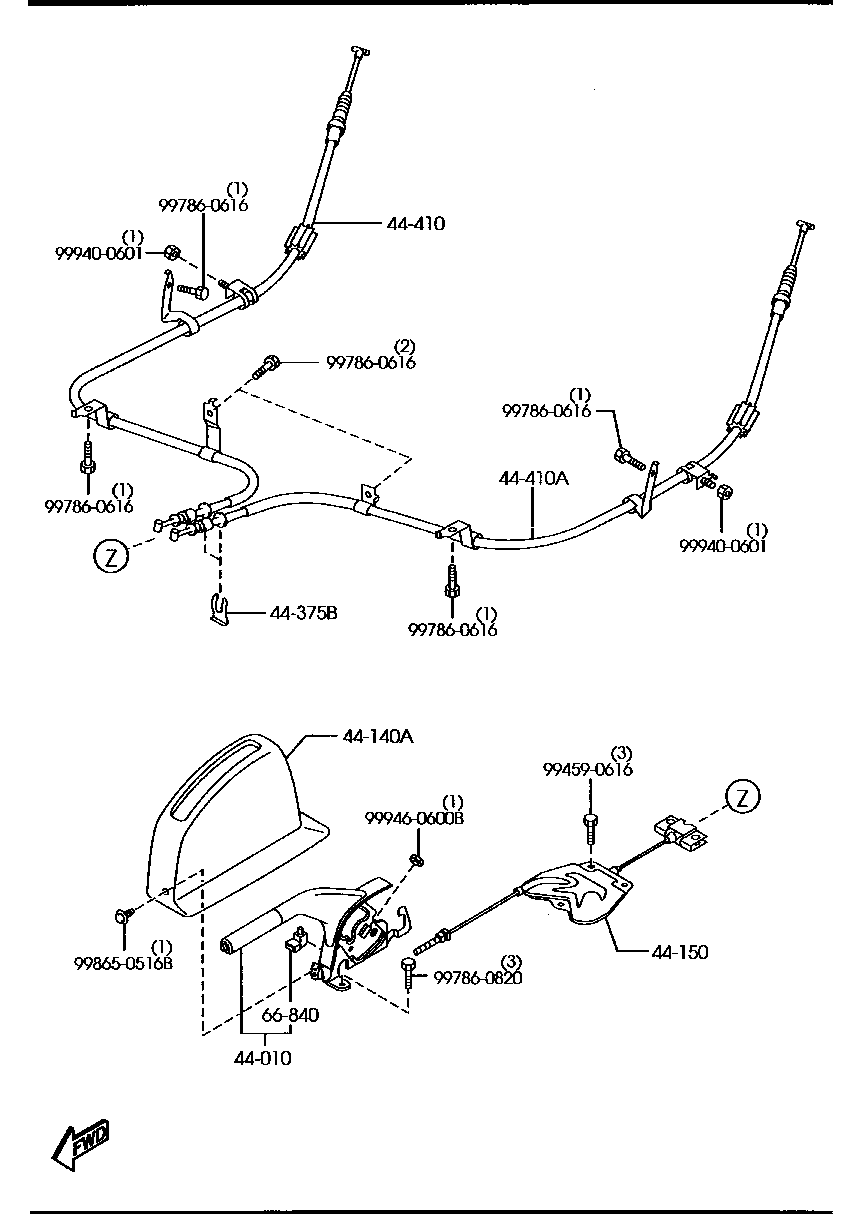 C23644010D34 Lever,Parking Brake Mazda YoshiParts