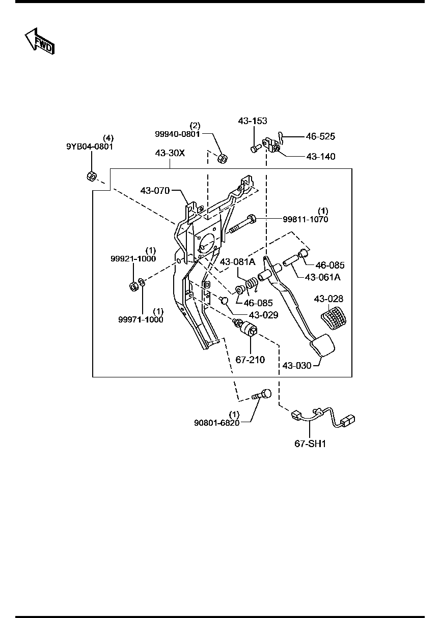 Clutch Brake Pedals