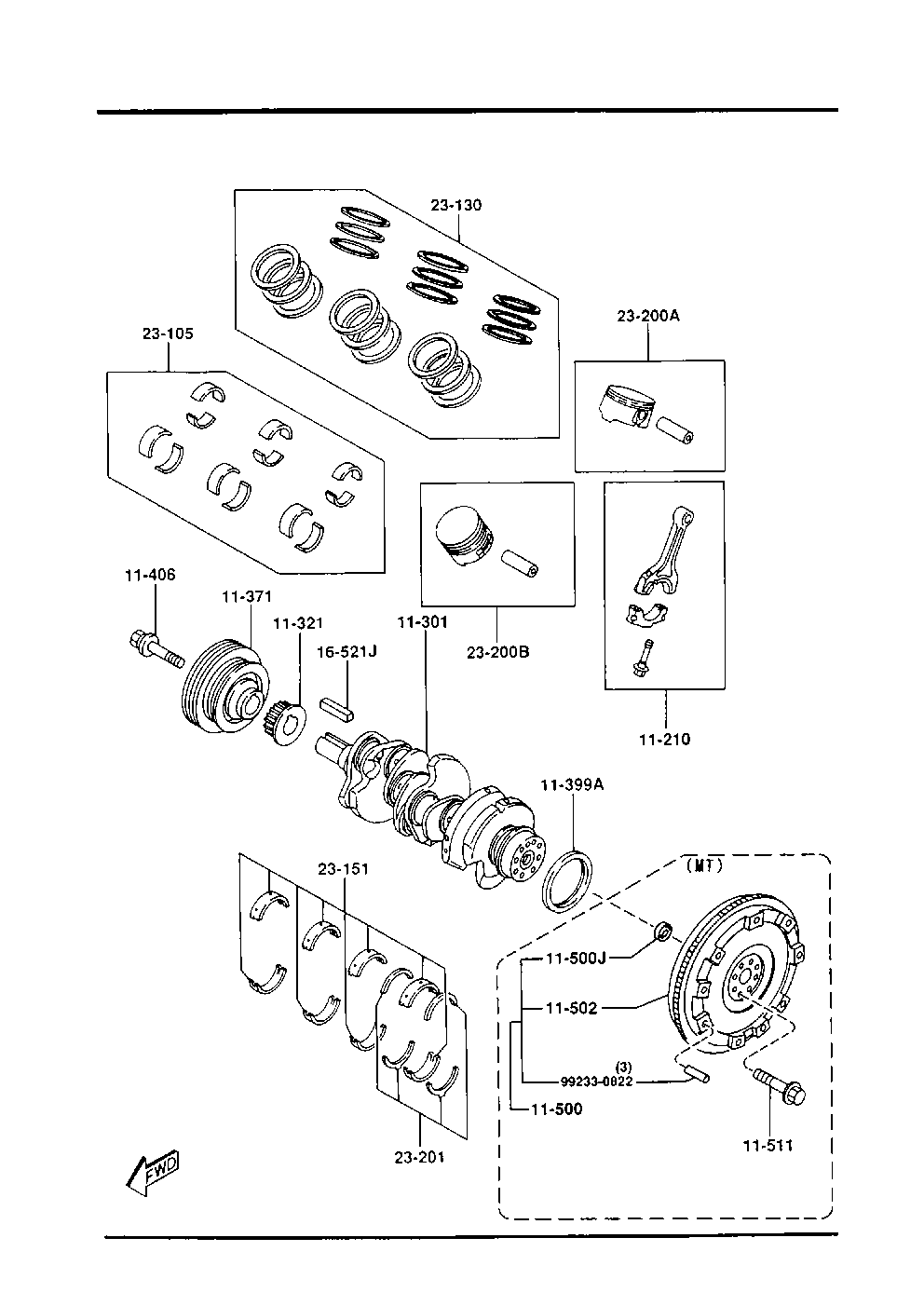 Piston, Crankshaft & Flywheel