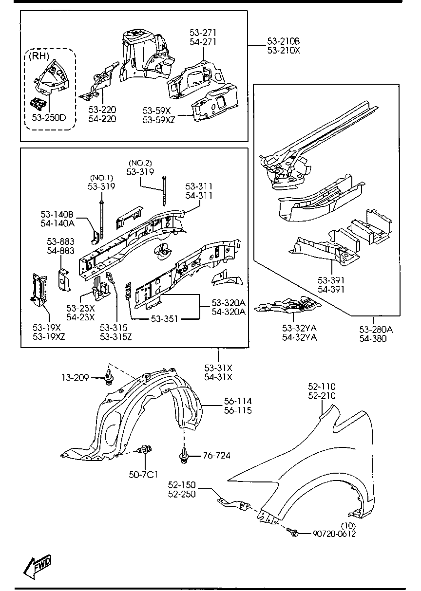 E221-52-210F Panel(L),Fender-Frt. Mazda | YoshiParts