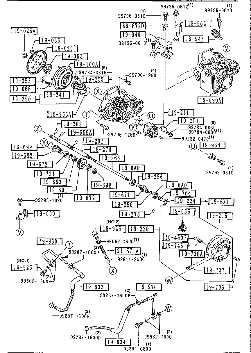 Transmission Torque Converter, Oil Pump & Pipings