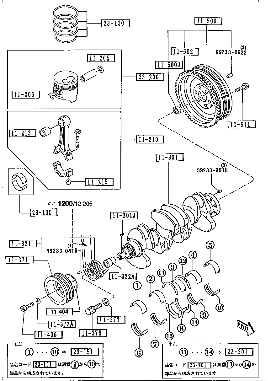 Piston, Crankshaft & Flywheel