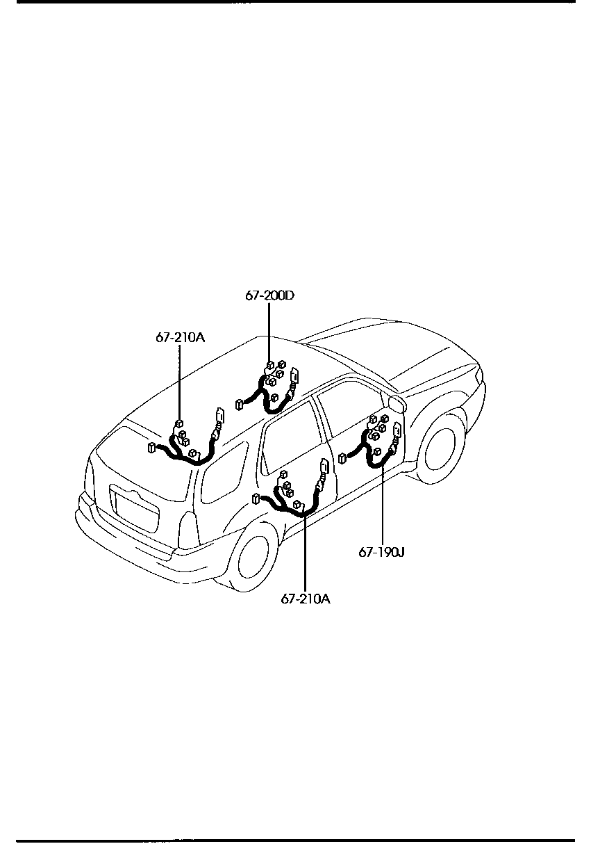 E116-67-200l Harness,door-passenger Side Mazda 